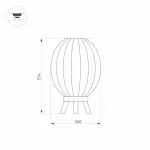Arlight Светильник LGD-PEARL-BOLL-H574-12Вт Warm3000 GR 164 deg 230В IP65 030005