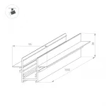 Трек встраиваемый MAG-TRACK-2538-FDW-1000 BK 5LN Arlight IP20 046284