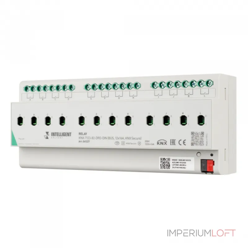 Arlight INTELLIGENT Релейный модуль KNX-7123-82-DRO-DIN BUS 12x16A KNX Secure IARL IP20 041227