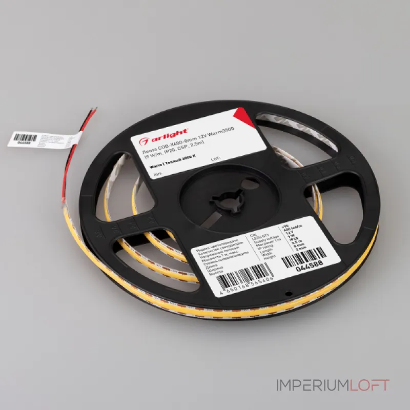 Arlight Лента COB-X400-8mm 12В Warm3500 9 В/м IP20 CSP 2.5м 044588 Arlight Лента COB-X400-8mm 12В Warm3500 9 В/м IP20 CSP 2.5м 044588