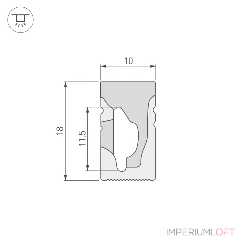Arlight Силиконовый профиль WPH-FLEX-1018-SIDE-S10-50м WHITE Силикон 040828