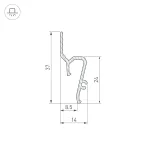 Arlight Профиль STRETCH-SHADOW-TECH-2000 BLACK A2-DELTA Алюминий 039509