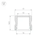 Arlight Профиль LINE-1715-2000 WHITE Алюминий 044259