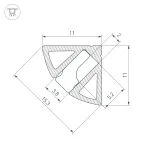 Профиль SL-KANT-H11-2000 ANOD BLACK Arlight Алюминий 044086
