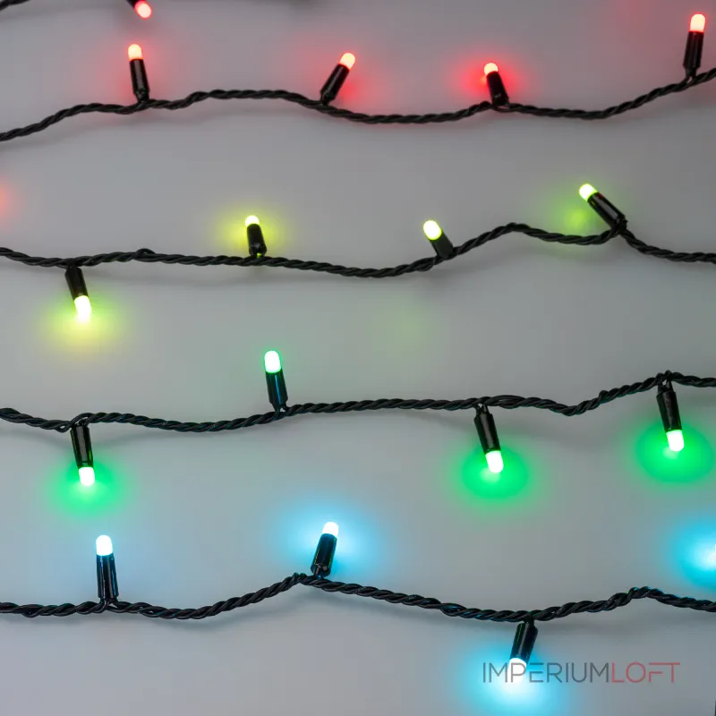 Arlight Светодиодная гирлянда ARD-STRING-CLASSIC-10000-BLACK-100LED-MILK-LIVE RGB-DMX 24В 10Вт Ardecoled IP65 031746