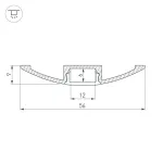 Arlight Профиль ARH-FLAT-2000 ANOD Алюминий 016149