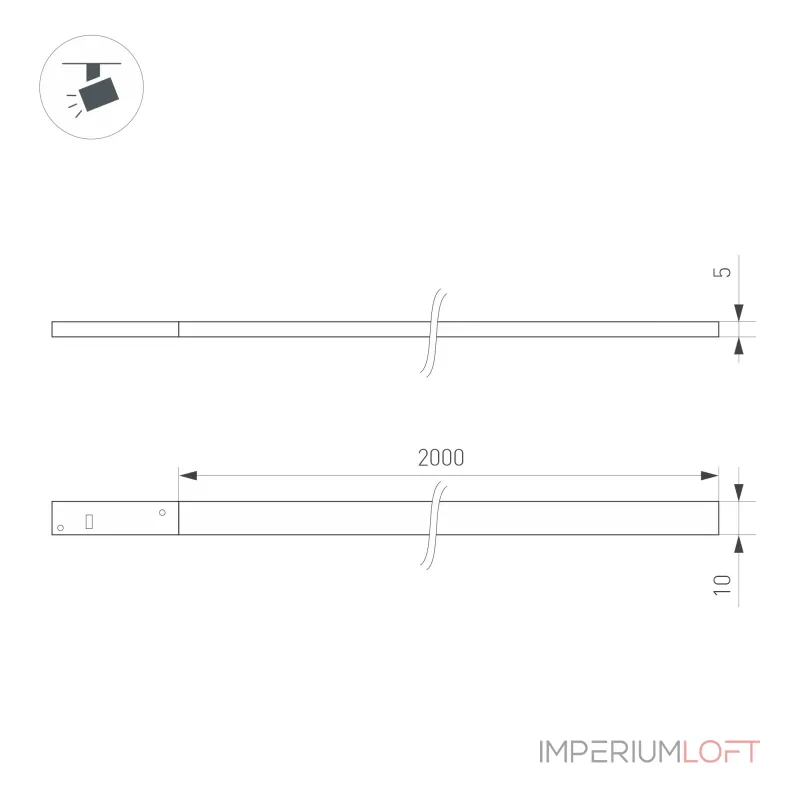Светильник MAG-MICROCOSM-FLAT-ELASTIC-L2000-16Вт Day4000 BK 100 deg 24В Arlight IP20 043251