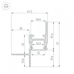 Arlight Профиль СEIL-S14-SHADOW-T-2000 WHITE Алюминий 040778