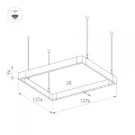 Arlight Светильник ALT-LINEAIR-QUADRAT-FLAT-UPDOWN-DIM-1375-170Вт Warm3000 BK 100 deg 230В IP20 040635