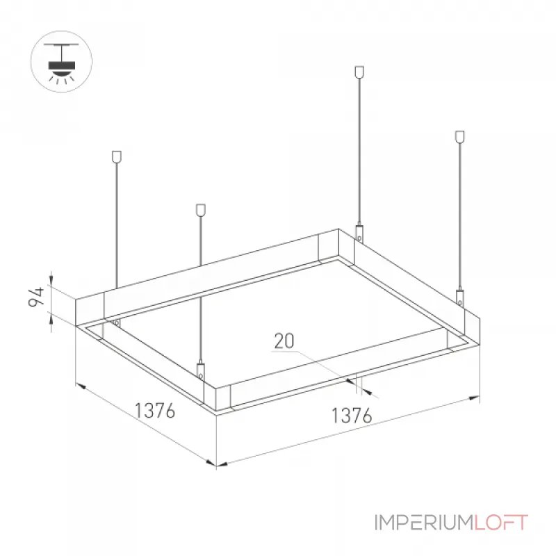 Arlight Светильник ALT-LINEAIR-QUADRAT-FLAT-UPDOWN-DIM-1375-170Вт Warm3000 BK 100 deg 230В IP20 040635 Arlight Светильник ALT-LINEAIR-QUADRAT-FLAT-UPDOWN-DIM-1375-170Вт Warm3000 BK 100 deg 230В IP20 040635