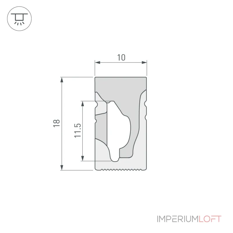 Arlight Силиконовый профиль WPH-FLEX-1018-SIDE-S10-50м WHITE Силикон 040828