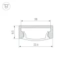 Arlight Профиль с экраном ALU-WIDE-H8-2000 ANOD+FROST Алюминий 014852