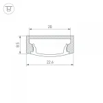 Arlight Профиль с экраном ALU-WIDE-H8-2000 ANOD+FROST Алюминий 014852