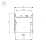 Arlight Профиль SL-LINE-3638-LW-2000 WHITE Алюминий 038444