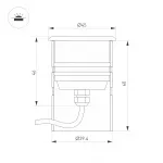 Arlight Светильник KT-AQUA-R45-3Вт Warm3000 SL 45 deg 12В Герметичный 047698