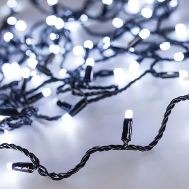 Arlight Светодиодная гирлянда ARD-STRING-CLASSIC-10000-BLACK-100LED-MILK-FLASH White 230В 7Вт Ardecoled IP65 031207