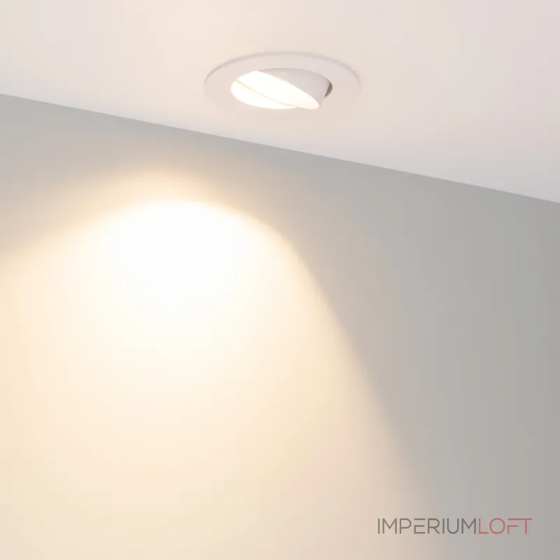 Arlight Светильник MS-ATOLL-BUILT-TURN-R94-10Вт Warm3000 WH 60 deg 230В IP54 044603