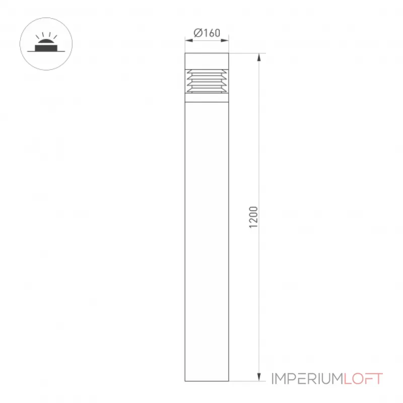 Arlight Светильник LGD-FRESNEL-BOLL-H1200-20Вт Warm3500-MIX GR 290 deg 230В IP65 047688 Arlight Светильник LGD-FRESNEL-BOLL-H1200-20Вт Warm3500-MIX GR 290 deg 230В IP65 047688