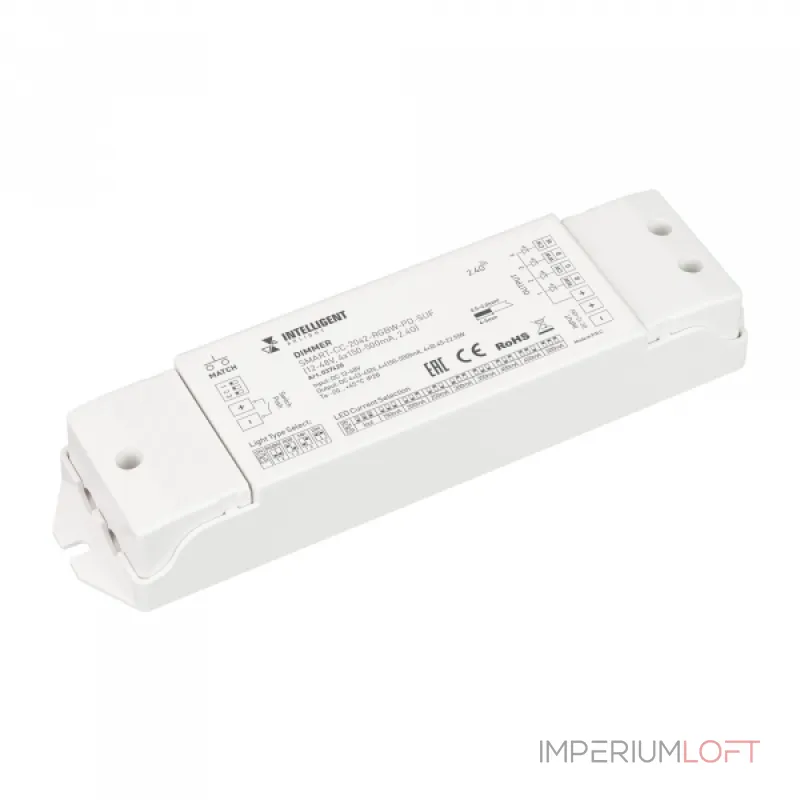 Arlight INTELLIGENT ARLIGHT Диммер SMART-CC-2042-RGBW-PD-SUF 12-48В 4x150-500mA 2.4G IARL IP20 037420 Arlight INTELLIGENT ARLIGHT Диммер SMART-CC-2042-RGBW-PD-SUF 12-48В 4x150-500mA 2.4G IARL IP20 037420