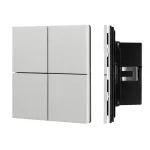 Arlight INTELLIGENT ARLIGHT Кнопочная панель KNX-304-23-IN Silver BUS Frameless IARL IP20 039662