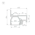 Профиль STRETCH-20-WALL-D-SIDE-2000 BLACK Arlight Алюминий 042947