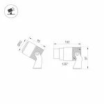 Arlight Светильник ALT-RAY-ZOOM-R52-8Вт Warm2700 DG 10-40 deg 230В IP67 051802