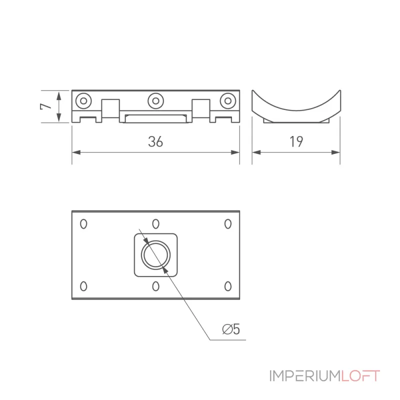 Arlight Крепление MOONLIGHT-HR-CEILING-CLIP-D25 037473