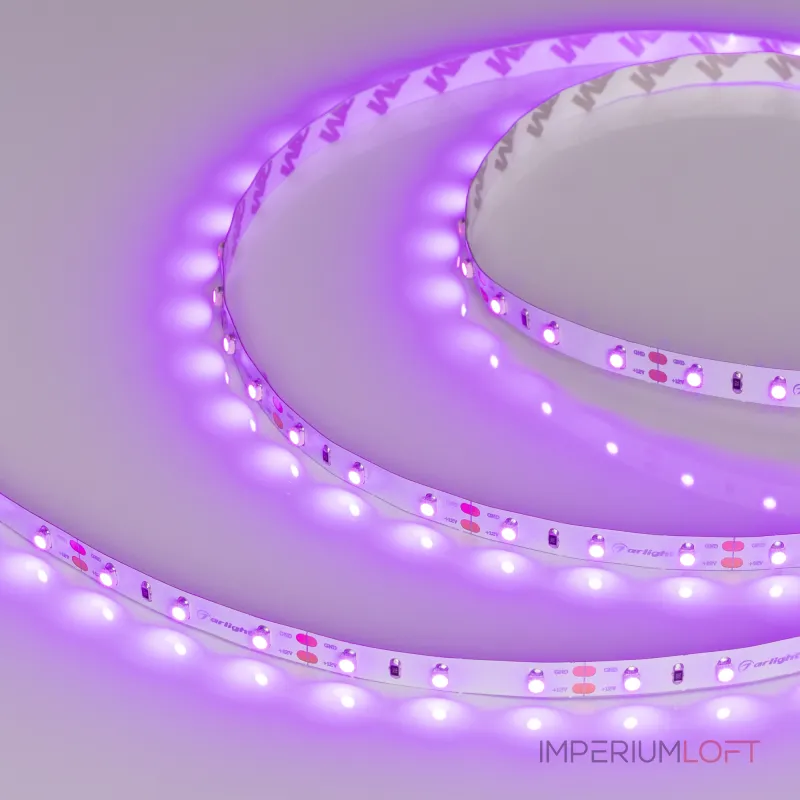 Arlight Лента RT-A60-8mm 12В Pink 4.8 В/м IP20 2835 5м 4.8 Вт/м IP20 013571(2)