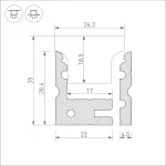 Arlight Профиль ARH-FLOOR27-H28-2000 ANOD Металл 038356