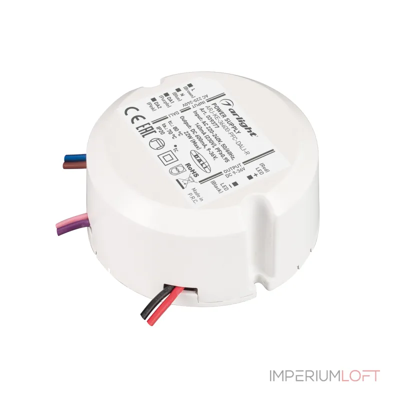 Arlight Блок питания ARJ-KE-36600-PFC-DALI2-R 22Вт 9-36В 0.6A IP20 039377 Arlight Блок питания ARJ-KE-36600-PFC-DALI2-R 22Вт 9-36В 0.6A IP20 039377