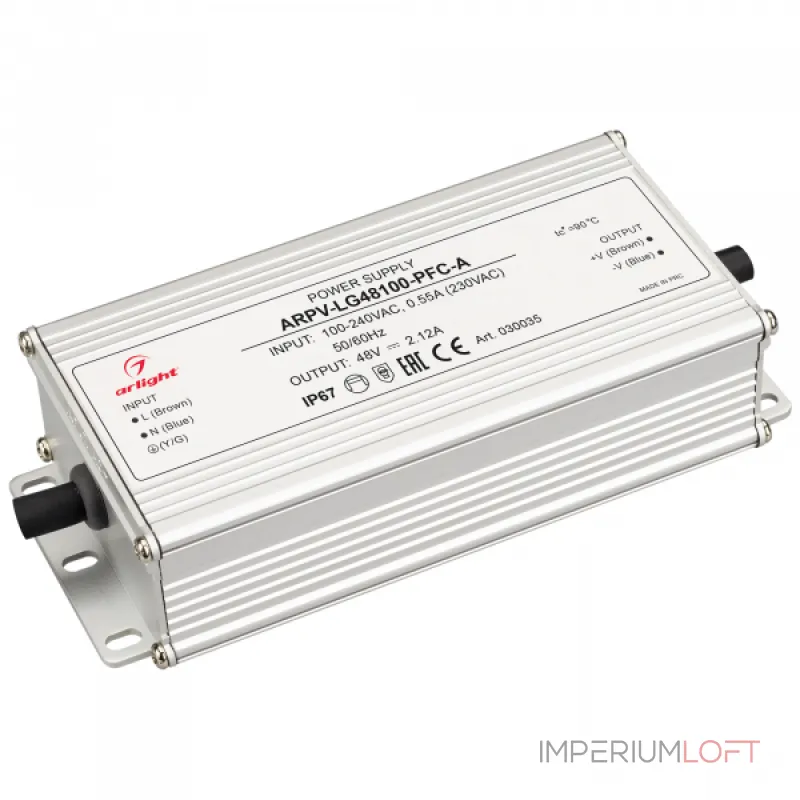Arlight Блок питания ARPV-LG48100-PFC-A 48В 2.12A 100Вт IP67 030035 Arlight Блок питания ARPV-LG48100-PFC-A 48В 2.12A 100Вт IP67 030035