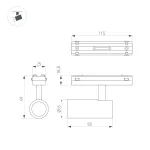 Светильник MAG-VIBE-SPOT-R35-8Вт Day4000 BK 24 deg 48В Arlight IP20 044461