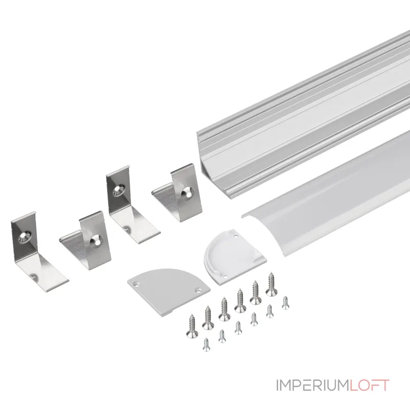Arlight Профиль с экраном SL-KANT-H30-2000 ANOD+OPAL Алюминий 036846