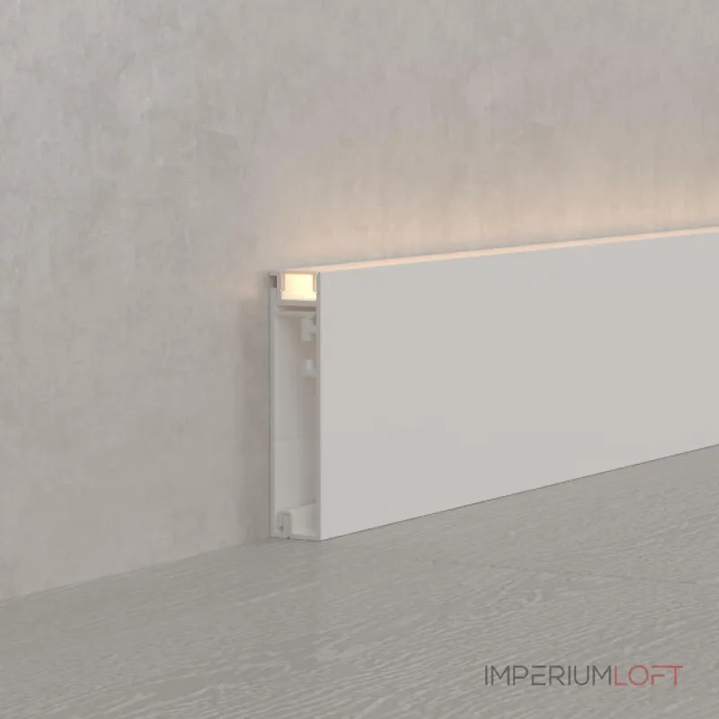 Профиль PLINTUS-H55-2000 WHITE Arlight Алюминий 045445