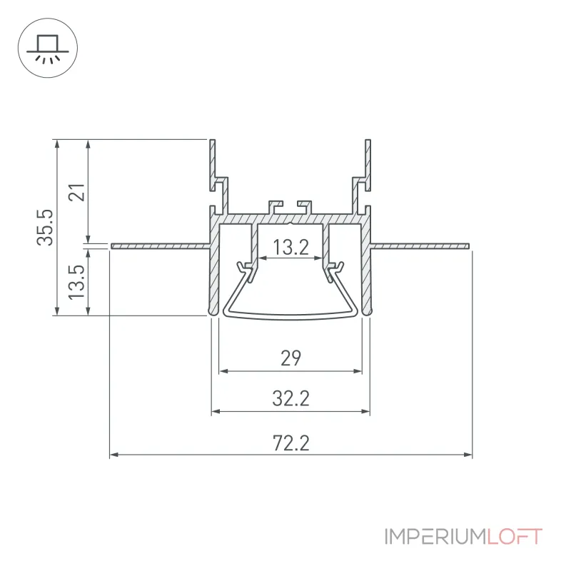 Arlight Профиль FOLED-CEIL-CENTER-3000 Алюминий 044853 Arlight Профиль FOLED-CEIL-CENTER-3000 Алюминий 044853