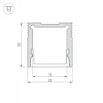 Arlight Профиль SL-SLIM20-H20-2000 BLACK Алюминий 047632