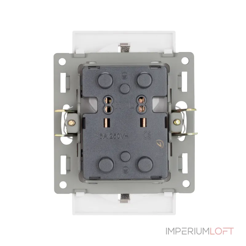 Механизм электрической розетки SCT-MEUD-PL-WH 250В 16A Arlight 043764 Механизм электрической розетки SCT-MEUD-PL-WH 250В 16A Arlight 043764