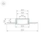 Arlight Профиль FANTOM-W20-H10-2000 ANOD 047360