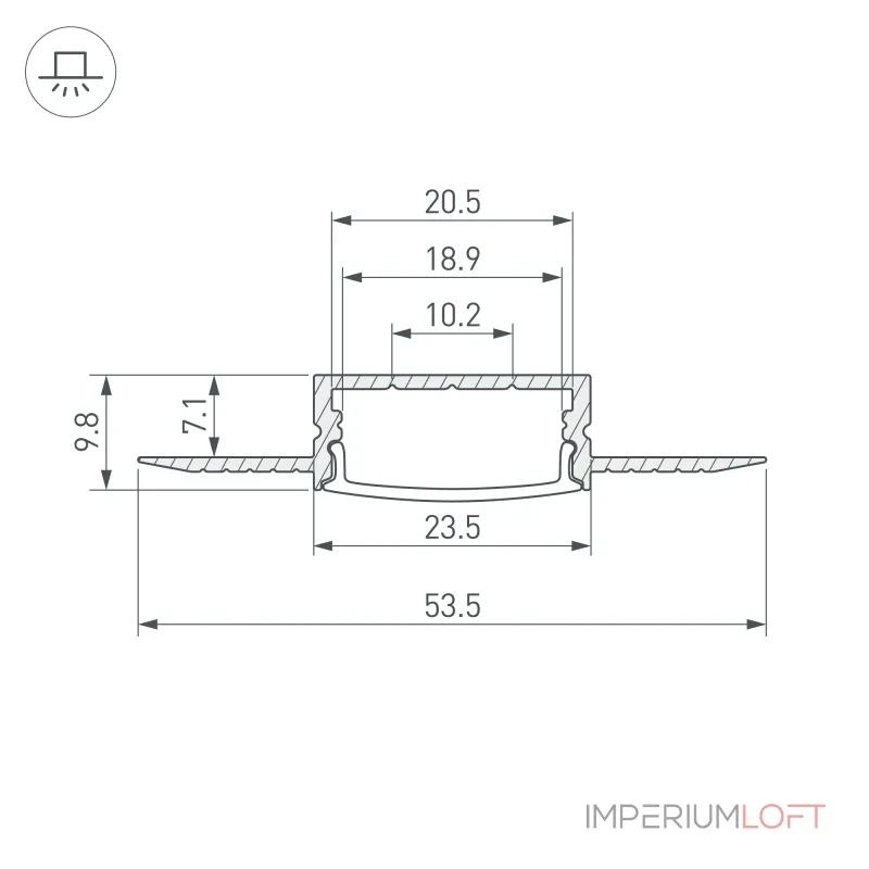 Arlight Профиль FANTOM-W20-H10-2000 ANOD 047360