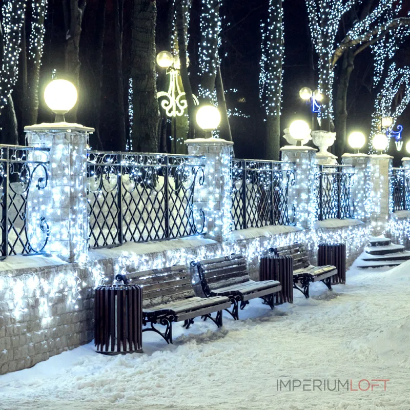 Arlight Светодиодная гирлянда ARD-EDGE-CLASSIC-2400x600-CLEAR-88LED-STD WHITE 230В 6Вт Ardecoled IP65 026002