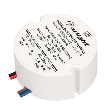 Arlight Блок питания ARJ-SP-40200-PFC-TRIAC-R 7Вт 27-40В 200mA IP44 040956 Arlight Блок питания ARJ-SP-40200-PFC-TRIAC-R 7Вт 27-40В 200mA IP44 040956