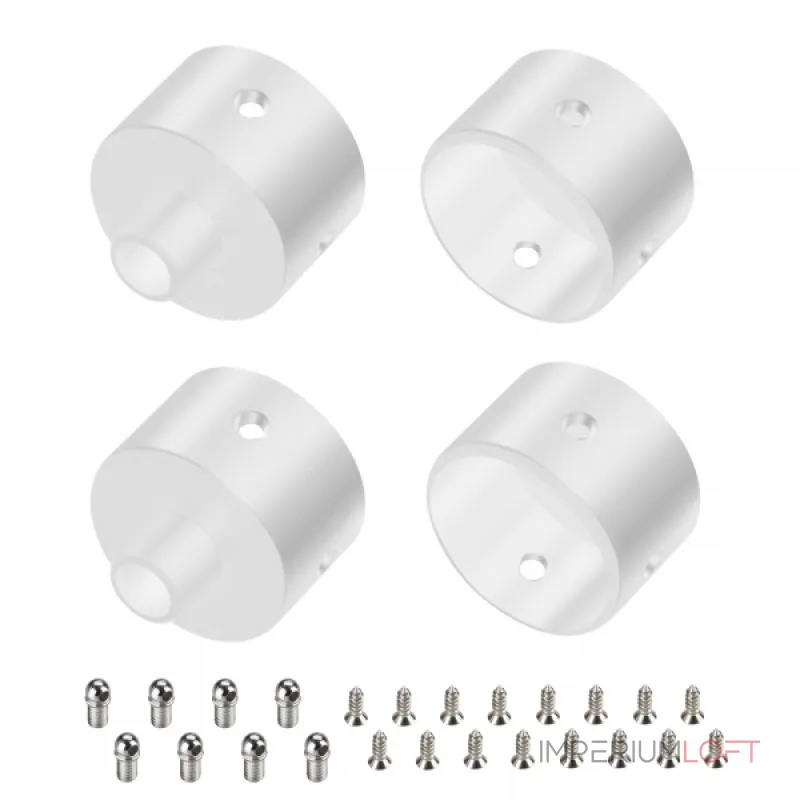 Arlight Заглушка WPH-FLEX-D22-360deg WHITE ALU с отверстием Металл 049941