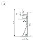 Профиль PLINTUS-H58-F-2000 WHITE Arlight Алюминий 045297