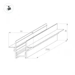 Трек встраиваемый MAG-TRACK-2538-FDW-2000 BK 5LN Arlight IP20 046285