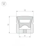 Arlight Силиконовый профиль WPH-FLEX-1212-TOP-S8-5м WHITE Силикон 040285