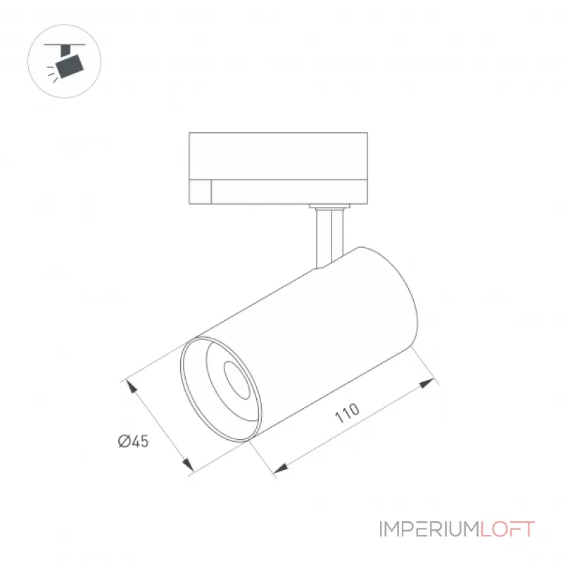 Arlight Светильник LGD-SPOT-2TR-R45-7Вт Warm3000 GD 24 deg 230В IP20 042541
