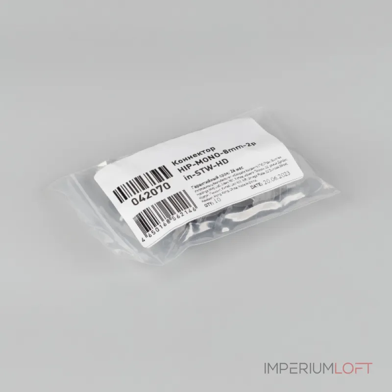 Arlight Коннектор HIP-MONO-8mm-2pin-STW-HD Лента-Провод 042070 Arlight Коннектор HIP-MONO-8mm-2pin-STW-HD Лента-Провод 042070