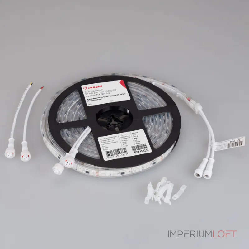 Arlight Лента герметичная SPI-PFS-B60-12mm 12В RGB-PX3 14.4В/м IP67 5060 5м Закрытый IP67 026155(3)