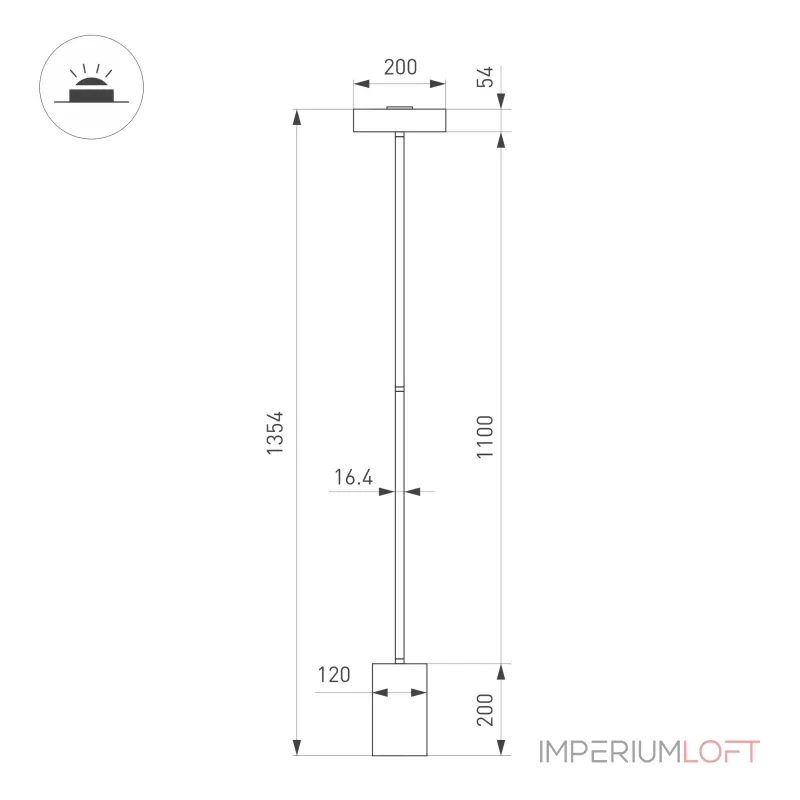 Arlight Светильник SP-SAMSARA-FLOOR-16Вт Warm3000 WH 110 deg 230В IP20 053772