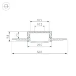 Arlight Профиль FANTOM-W20-H10-2000 ANOD 047360